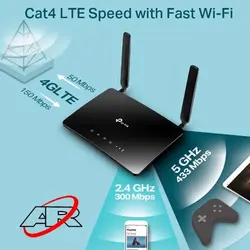 مودم روتر تی پی لینک مدل AC750 MR200 Wireless Dual band 4G LTE Router