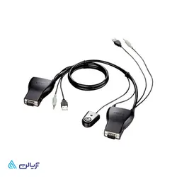 سوییچ 2 پورت USB KVM دی-لینک مدل KVM-222 با جک 3.5 میلی‌متری صدا