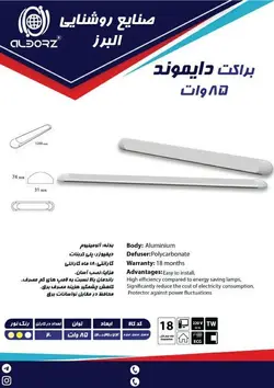 براکت ال ای دی 85 وات 120 سانتیمتر