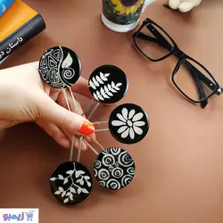 بوکمارک شیک طرح سیاه سفید