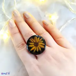 انگشتر طرح آفتابگردون