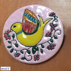 رویخچالی میناکاری طرح پرنده