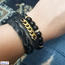دستبند چرمی زوج