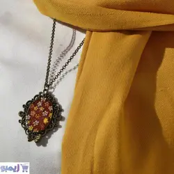 گردنبند برنزی شیک با طرح گل گلی