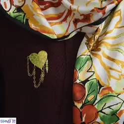 گل سینه طرح قلب