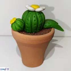گلدان خمیری کاکتوس مینیاتوری