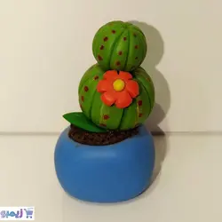 گلدان کاکتوس خمیری