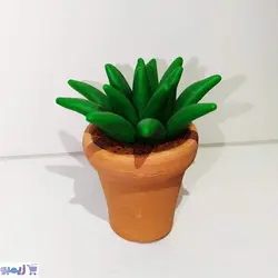 گلدون خمیری کاکتوس مینیاتوری