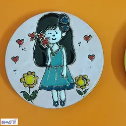 مگنت میناکاری طرح دخترک
