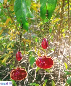 گوشواره ناردونه قرمز یلدایی