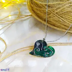 گردنبند قلب سبزآبی