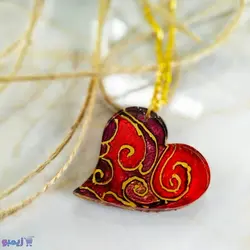 گردنبند قلب قرمز