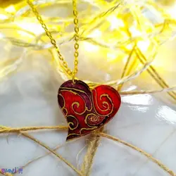 گردنبند قلب قرمز