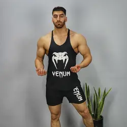 ست شلوارک و رکابی بدنسازی ونوم مشکی