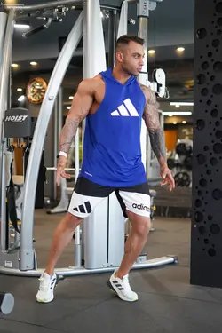 رکابی بدنسازی کلاه دار آدیداس زرد کد 93180