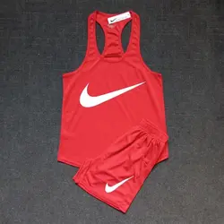 ست شلوارک و رکابی بدنسازی نایک قرمز