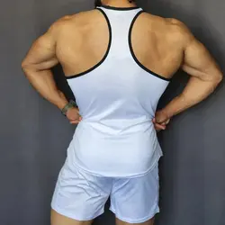 ست شلوارک و رکابی بدنسازی نایک سفید