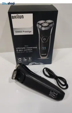 ریش تراش سه تیغ براون دیجیتال BRAUN مدل ۹۸۶۶prestige - فروشگاه اینترنتی زیبا شاپ