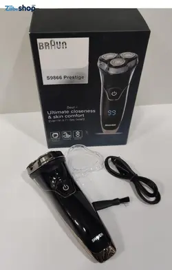 ریش تراش سه تیغ براون دیجیتال BRAUN مدل ۹۸۶۶prestige - فروشگاه اینترنتی زیبا شاپ