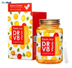 ژل کمپلکس ویتامین فارم استی ۲۵۰ میل Farm stay dr.v8 vitamin all in one ampoule