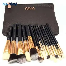 ست براش لاکچری 15 عددی مدل Zoeva(رنگ قهواه ای) - فروشگاه اینترنتی زیبا شاپ