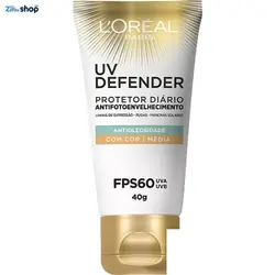 کرم ضد آفتاب چین وچروک بی رنگ لورآل UV Defender مرطوب کننده - فروشگاه اینترنتی زیبا شاپ