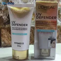 کرم ضد آفتاب چین وچروک بی رنگ لورآل UV Defender مرطوب کننده - فروشگاه اینترنتی زیبا شاپ