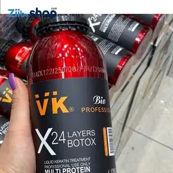 بوتاکس مو 24 لایه وی کی VK X24 LAYERS BOTOX حجم 1400 میل - فروشگاه اینترنتی زیبا شاپ