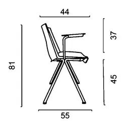 صندلی چهارپایه داتیس مدل SP365
