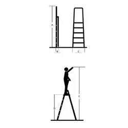 نردبان 6 پله آلوم پارس پله مدل هایلوکس | فروشگاه آرک