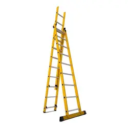 نردبان 3 تکه 28 پله آلوم پارس پله مدل الگانت | فروشگاه آرک