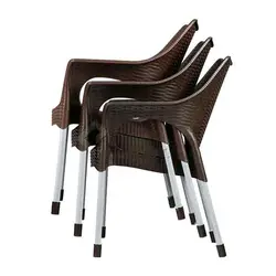 صندلی حصیری پایه فلزی دسته دار | فروشگاه آرک