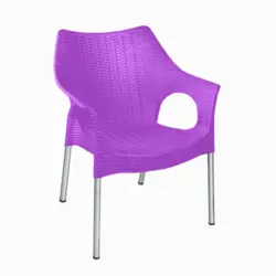 صندلی حصیری پایه فلزی دسته دار | فروشگاه آرک