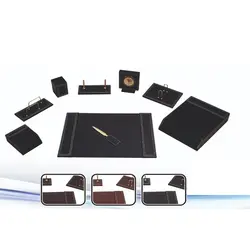 ست رومیزی چرمی مدیریتی 9 تکه کد 409 قائم | فروشگاه آرک