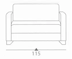 مبل اداری دو نفره سالار چوب مدل دایان | فروشگاه آرک