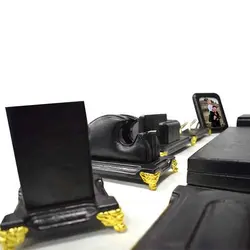 ست رومیزی اداری 10 تکه مشکی براق پایه دار | فروشگاه آرک