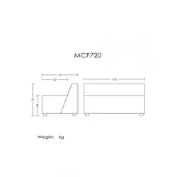 مبل دو نفر مدل MCF720 آرتمن | فروشگاه آرک