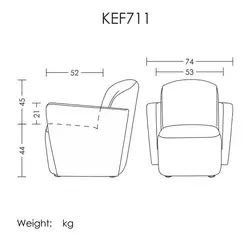 مبل تک نفر مدل KEF711 آرتمن | فروشگاه آرک