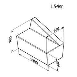 نشیمن دو نفره لیو مدل L54sr | فروشگاه آرک