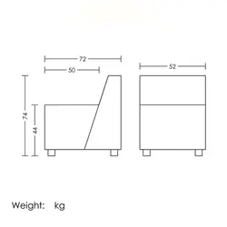مبل تک نفر مدل MCF710 آرتمن | فروشگاه آرک