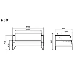 مبل اداری دو نفره لیو مدل N68 | فروشگاه آرک