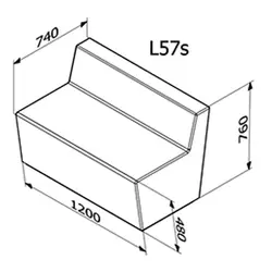 مبل دو نفره لیو مدل L57s | فروشگاه آرک