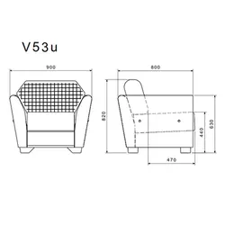 مبل اداری و منزل یک نفره لیو مدل V53u | فروشگاه آرک