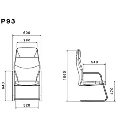 صندلی کنفرانسی لیو مدل P93 | فروشگاه آرک