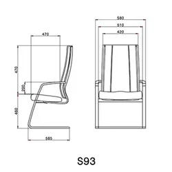 صندلی کنفرانسی لیو مدل S93 | فروشگاه آرک