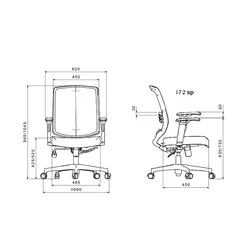 صندلی کارشناسی لیو مدل I72sp | فروشگاه آرک