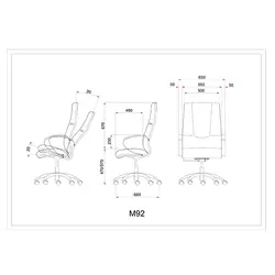 صندلی معاونتی لیو مدل M92 | فروشگاه آرک