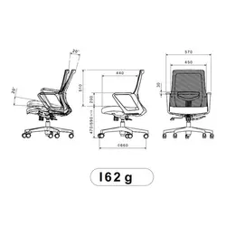 صندلی کارمندی لیو مدل I62g | فروشگاه آرک