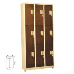 کمد 9 درب رنگ استاتیک دو رنگ | فروشگاه آرک