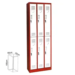 کمد 6 درب رنگ استاتیک دو رنگ | فروشگاه آرک